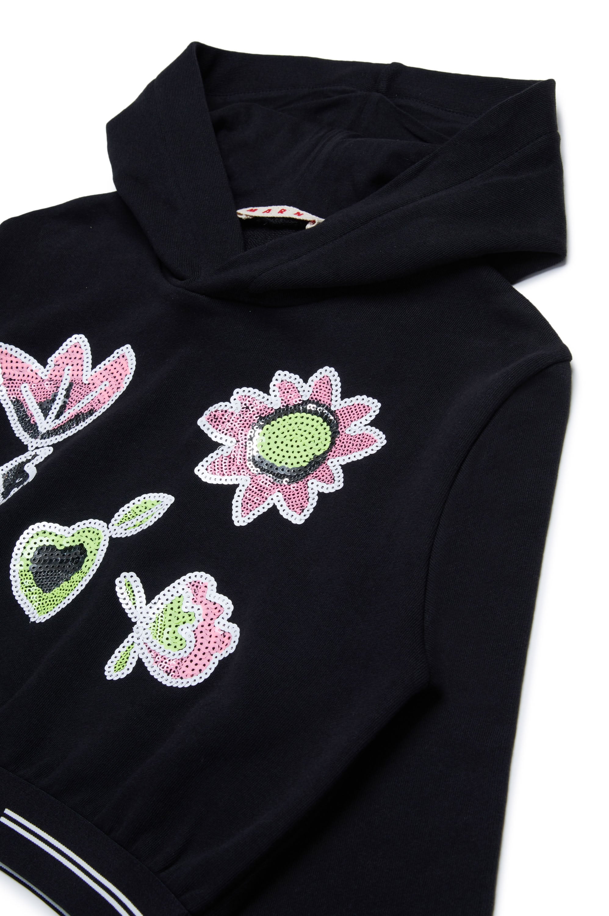 Sequin hoodie - Black