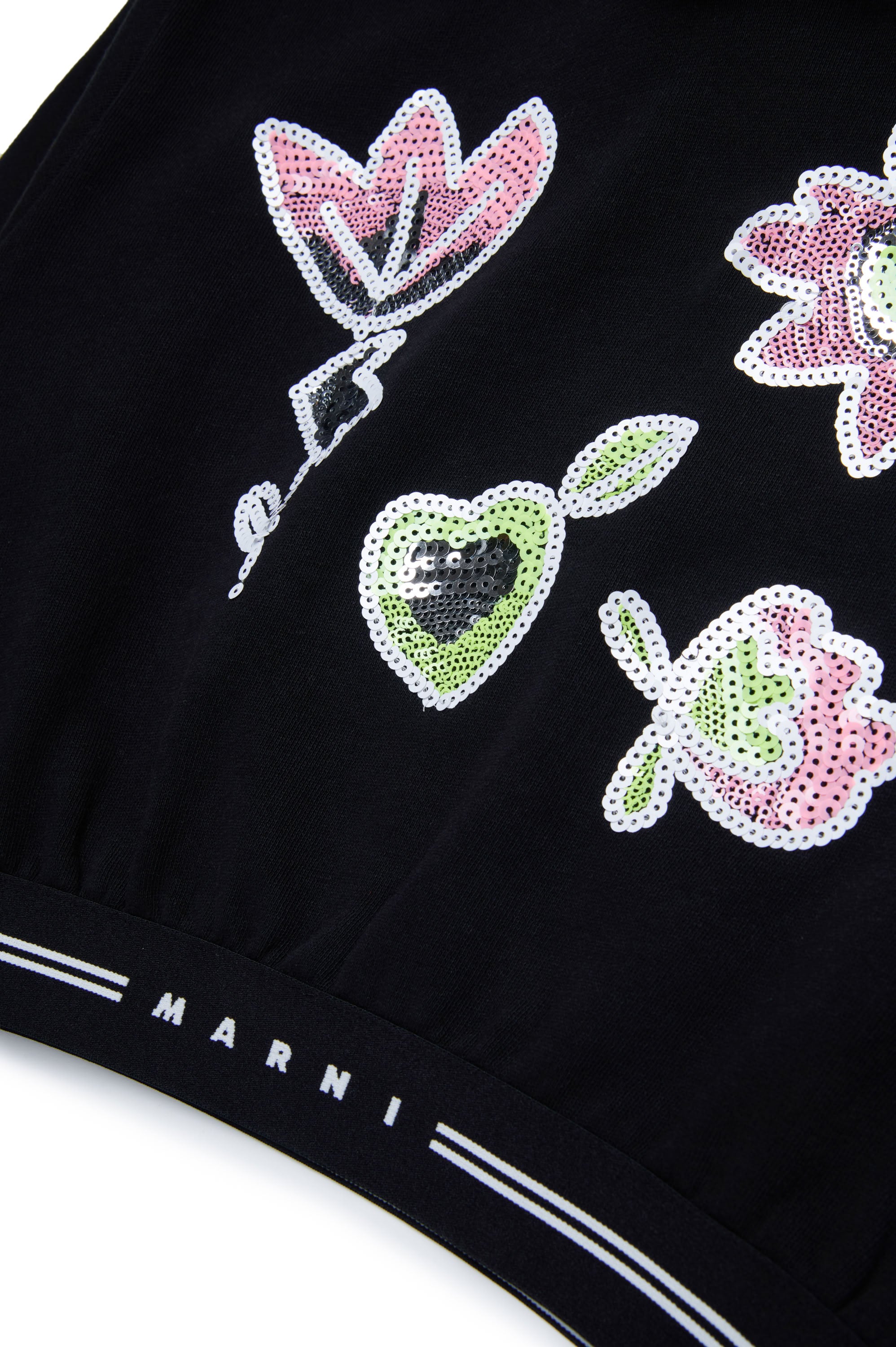 Sequin hoodie - Black