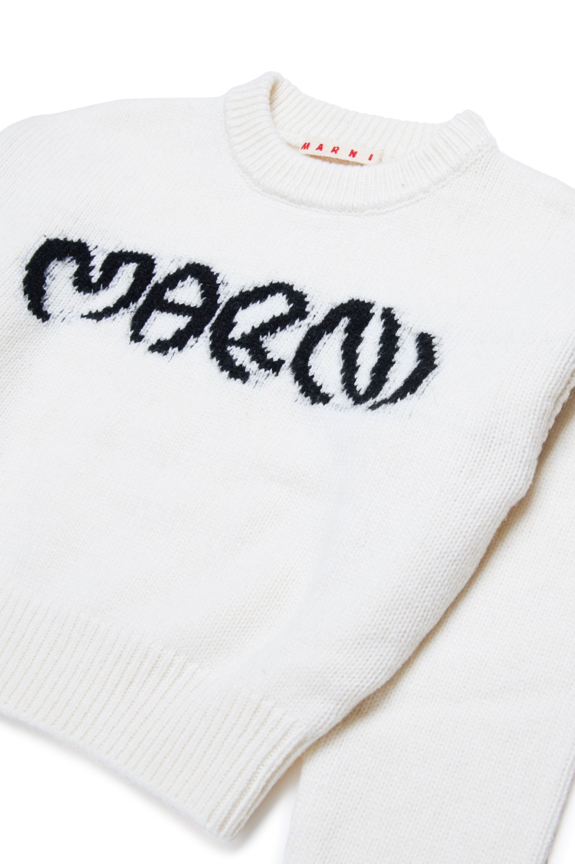 Jumper with wool logo - Natural
