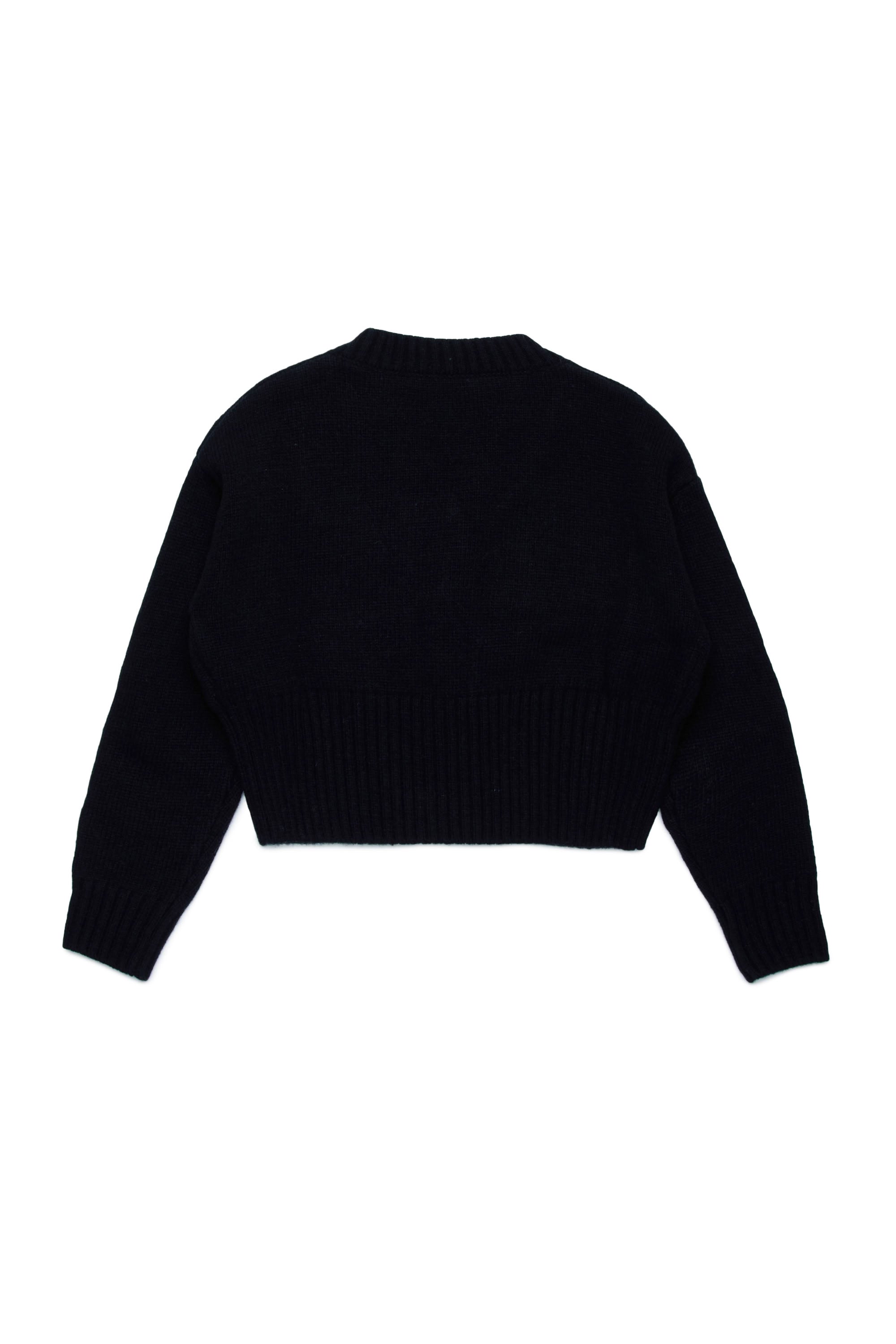 Wool print cardigan - Black