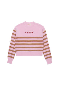 Pull à rayures en laine mélangée - Lilac Sachet