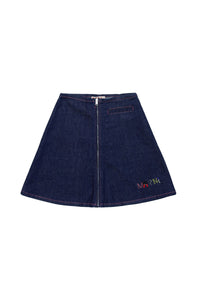 Jupe à zip en denim - Denim