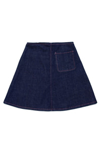 Jupe à zip en denim - Denim