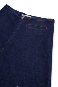 Jupe à zip en denim - Denim