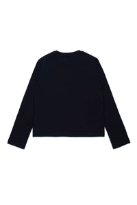 T-shirt à manches longues avec logo - Black