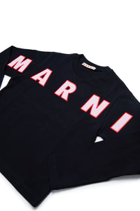 T-shirt à manches longues avec logo - Black