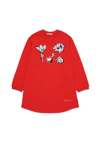 Print dress - Bright Red