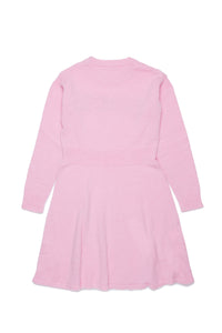Flared wool dress - Lilac Sachet