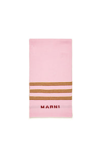 Wool blend striped scarf - Lilac Sachet
