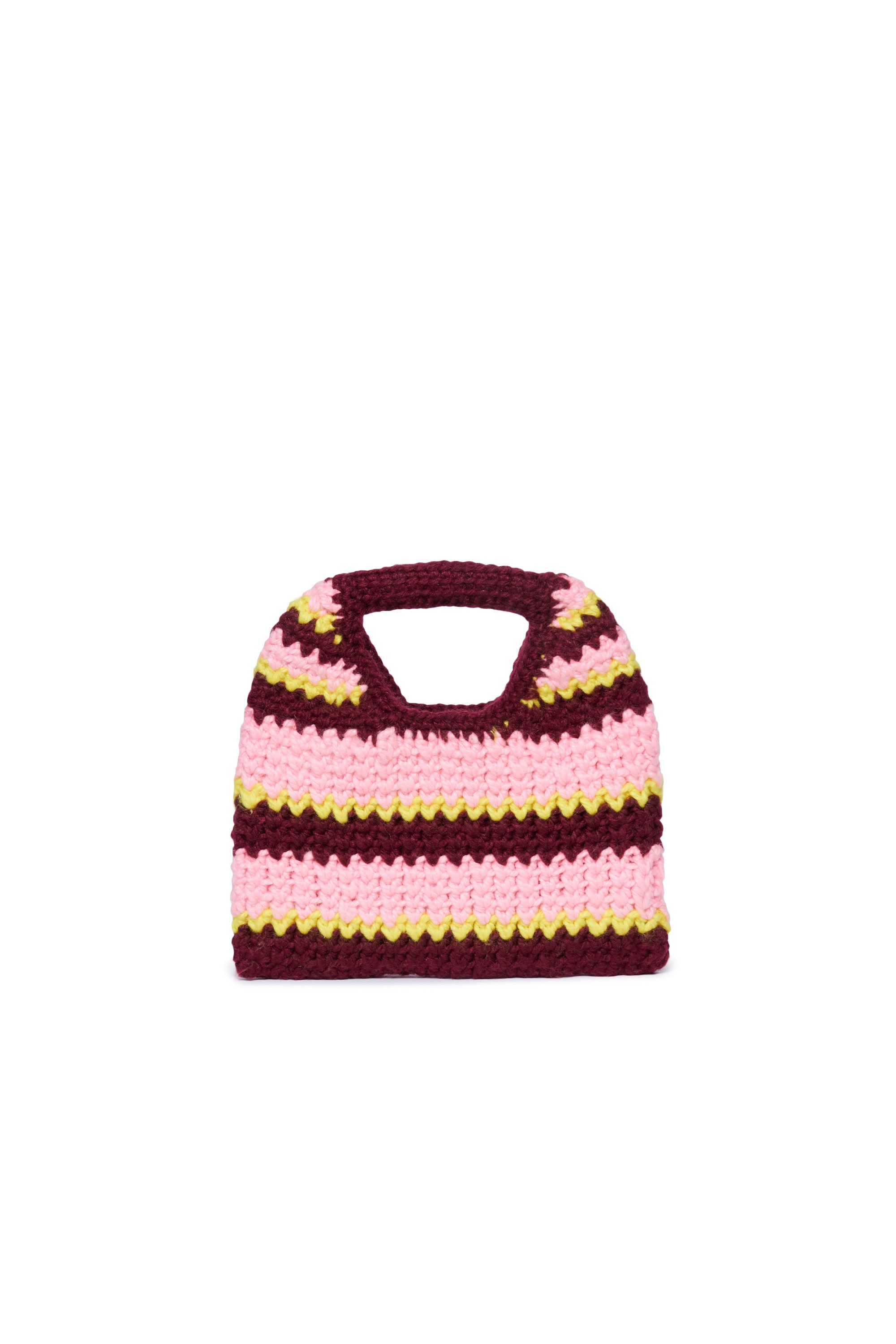 Jacquard print bag - Pink & Yellow
