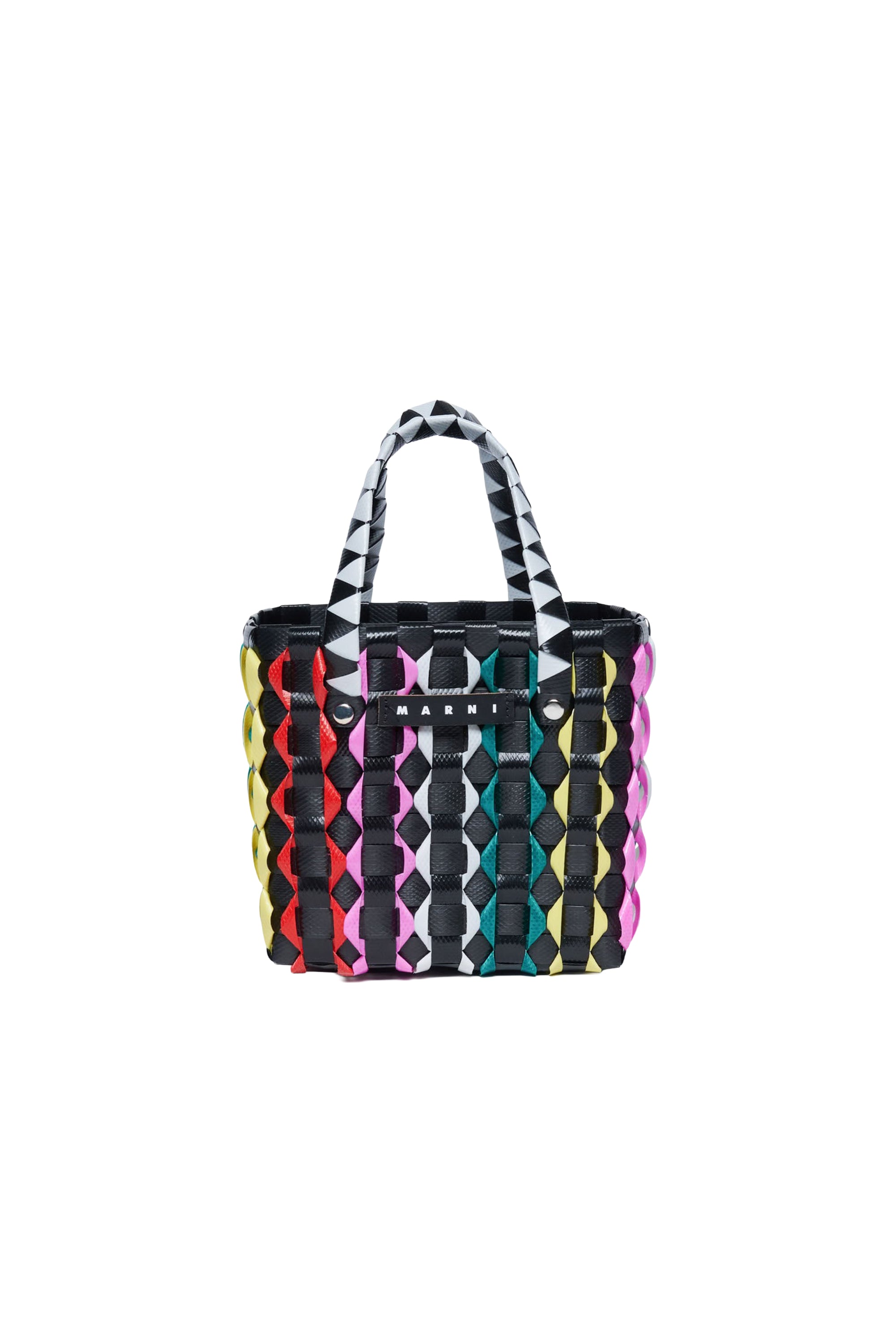 Braided check Pastry bag - M Black & Multicolor