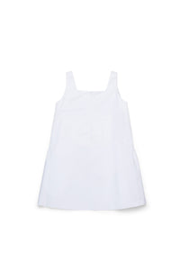 Flared dress with logo - White