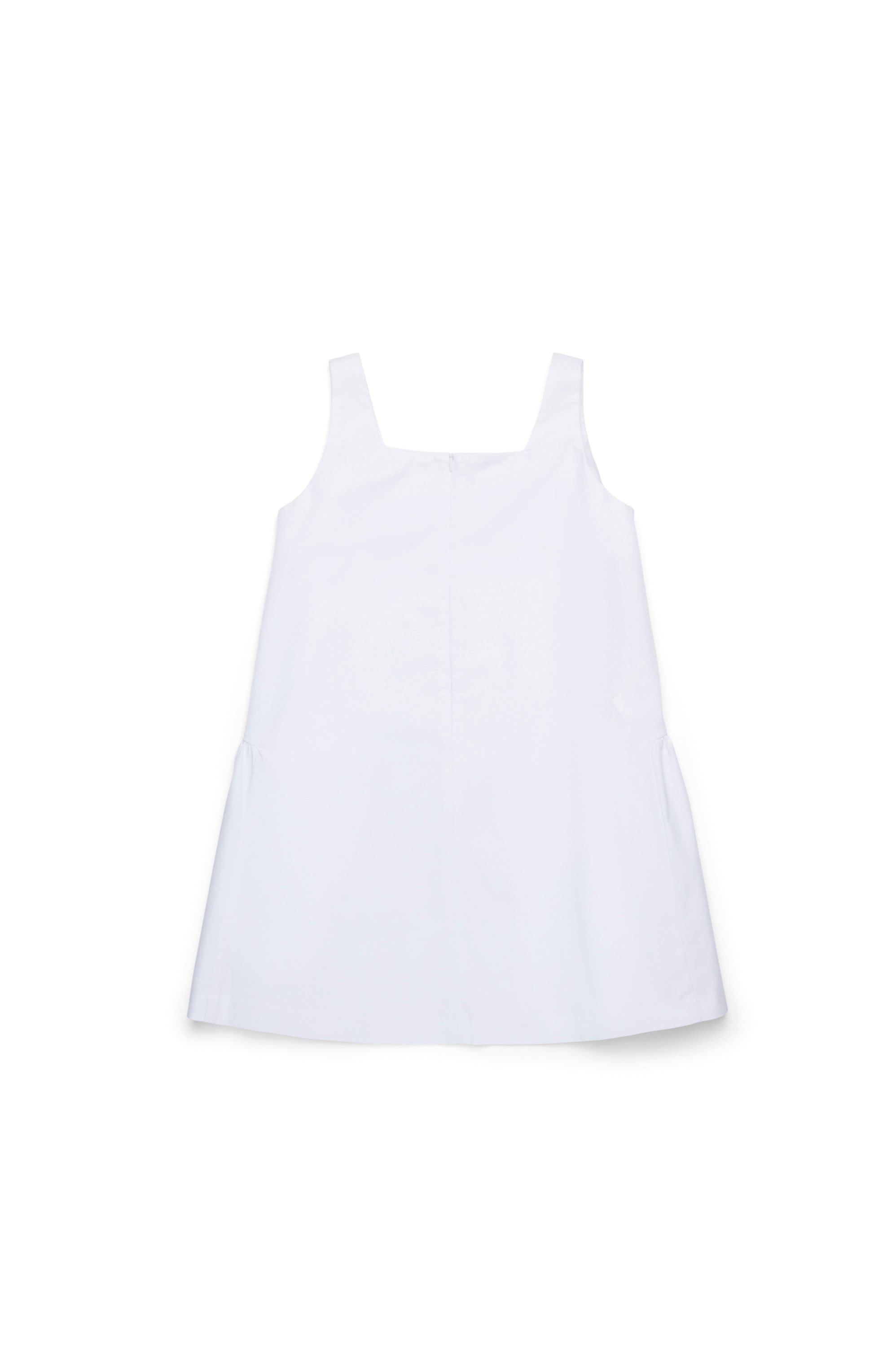 Flared dress with logo - White
