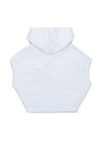 Sleeveless hoodie - White