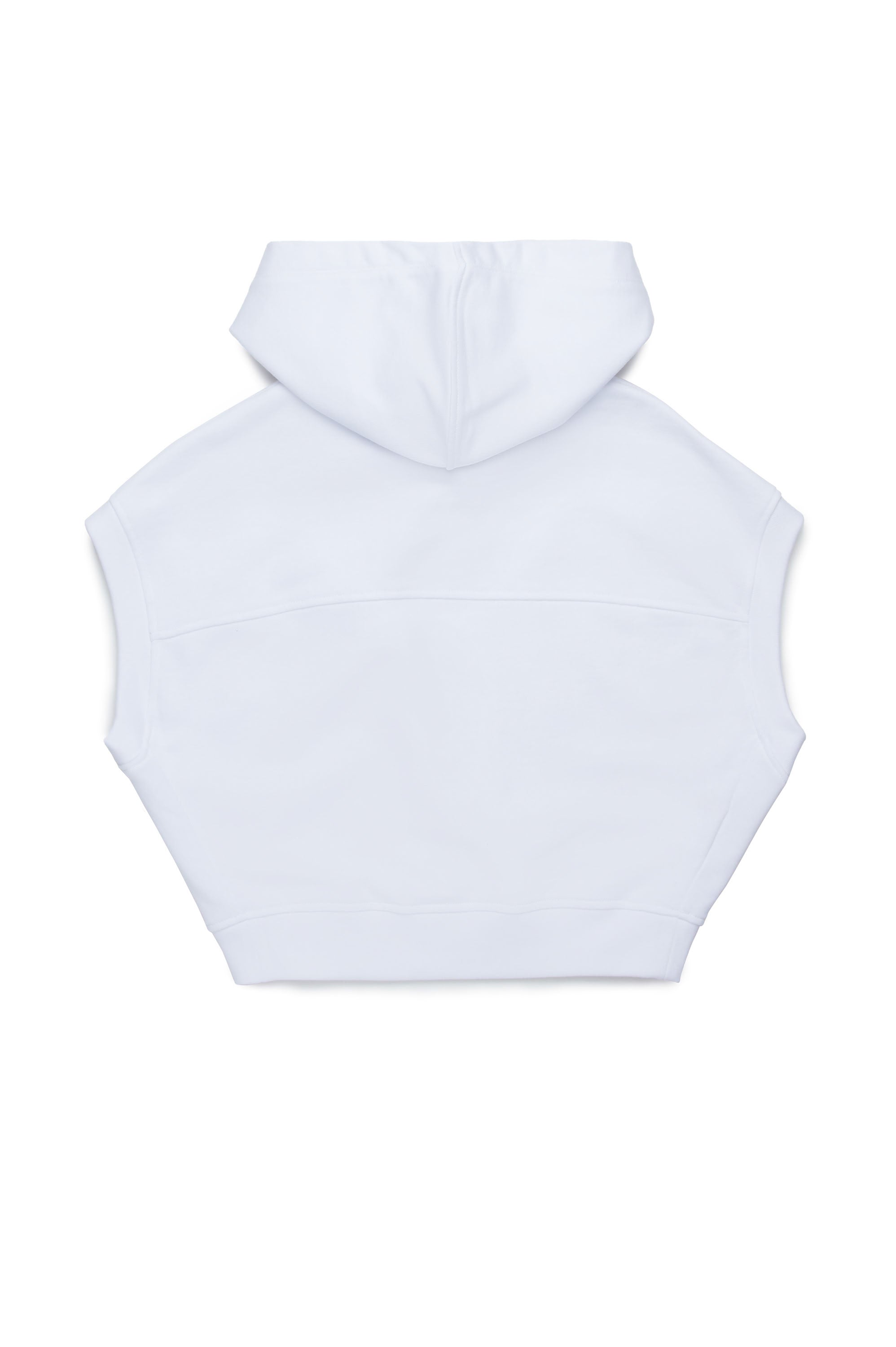 Sleeveless hoodie - White