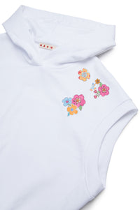 Sleeveless hoodie - White