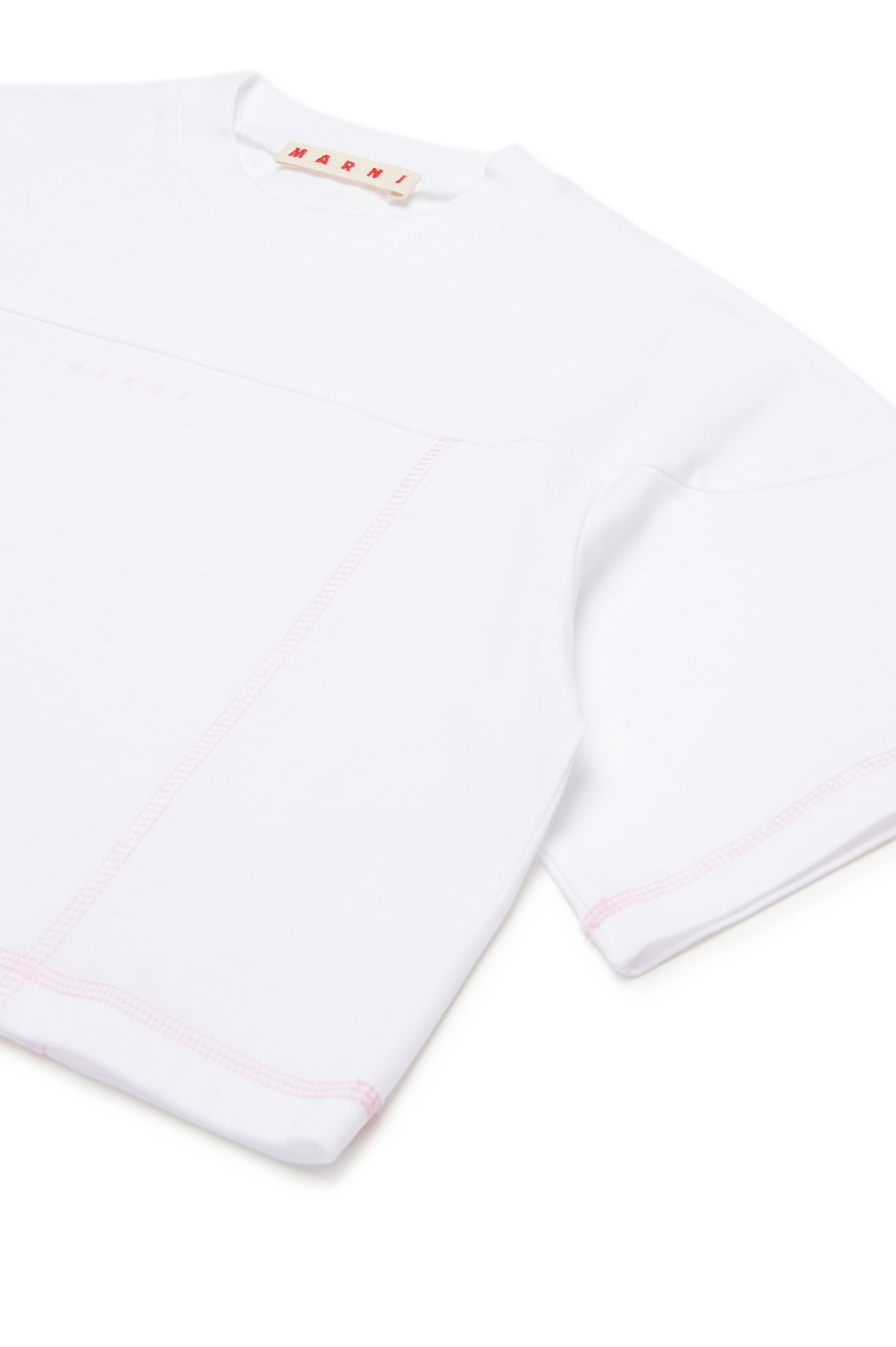 T-shirt with stitching - White