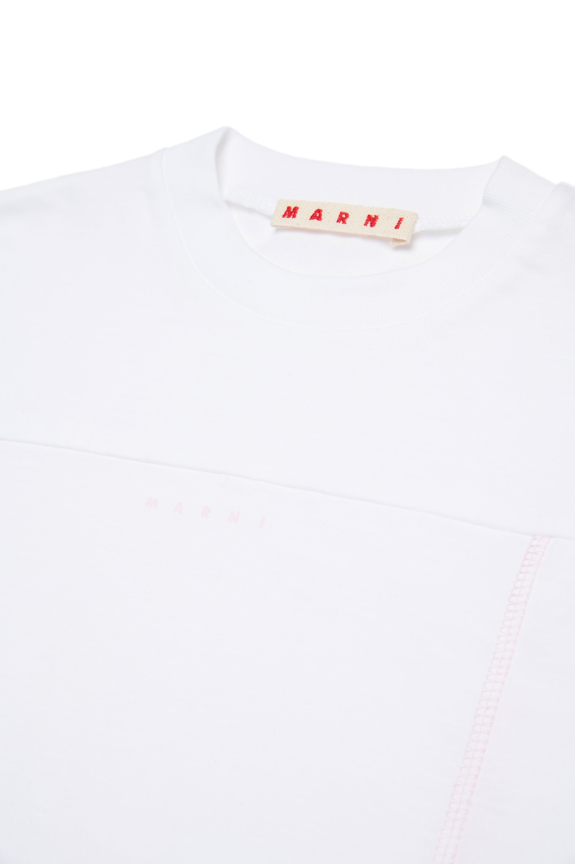T-shirt with stitching - White
