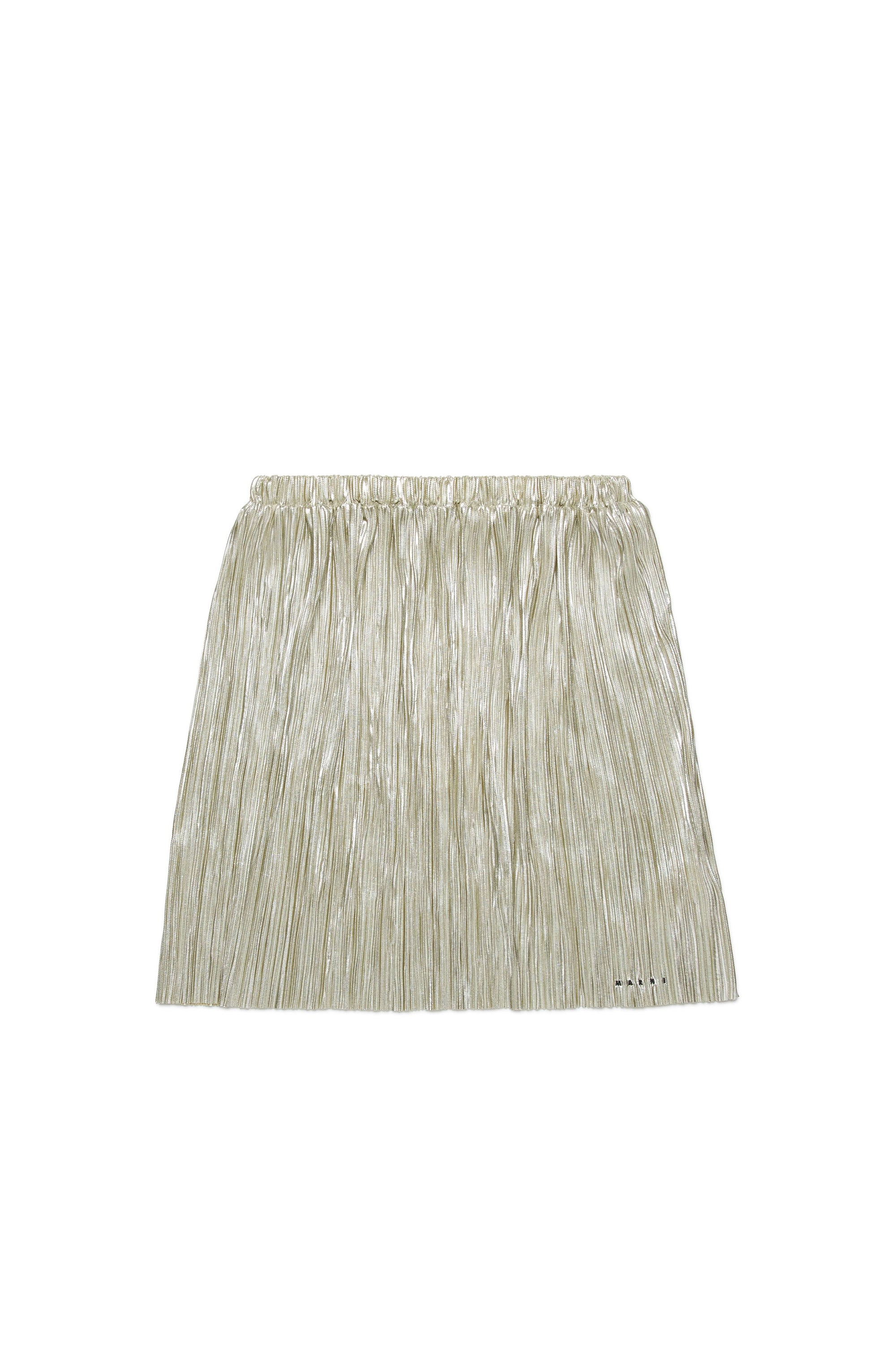 Iridescent pleated skirt - Gold