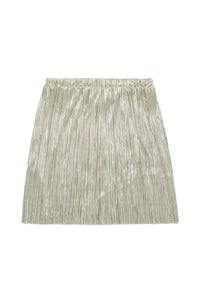 Iridescent pleated skirt - Gold