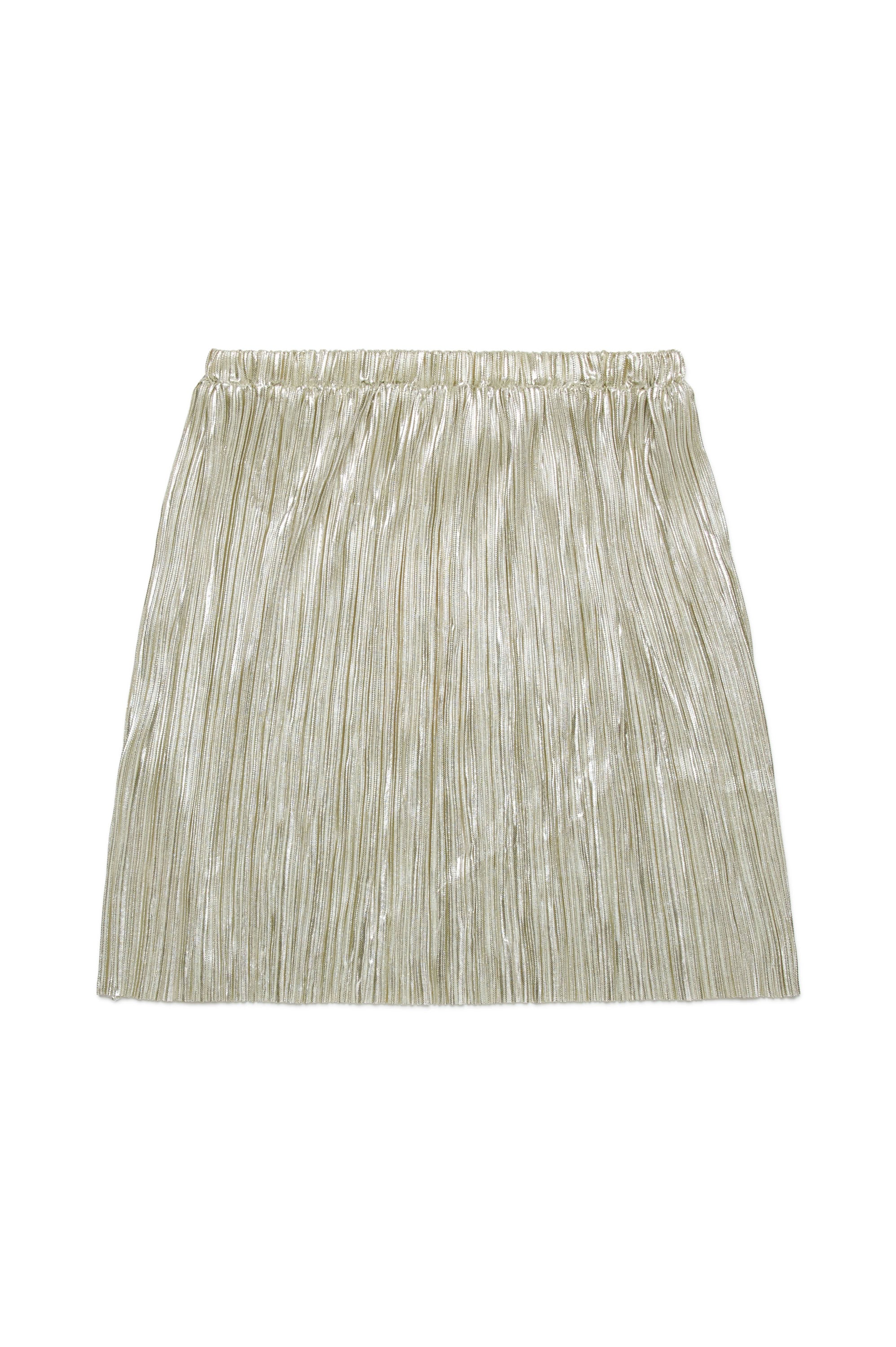 Iridescent pleated skirt - Gold