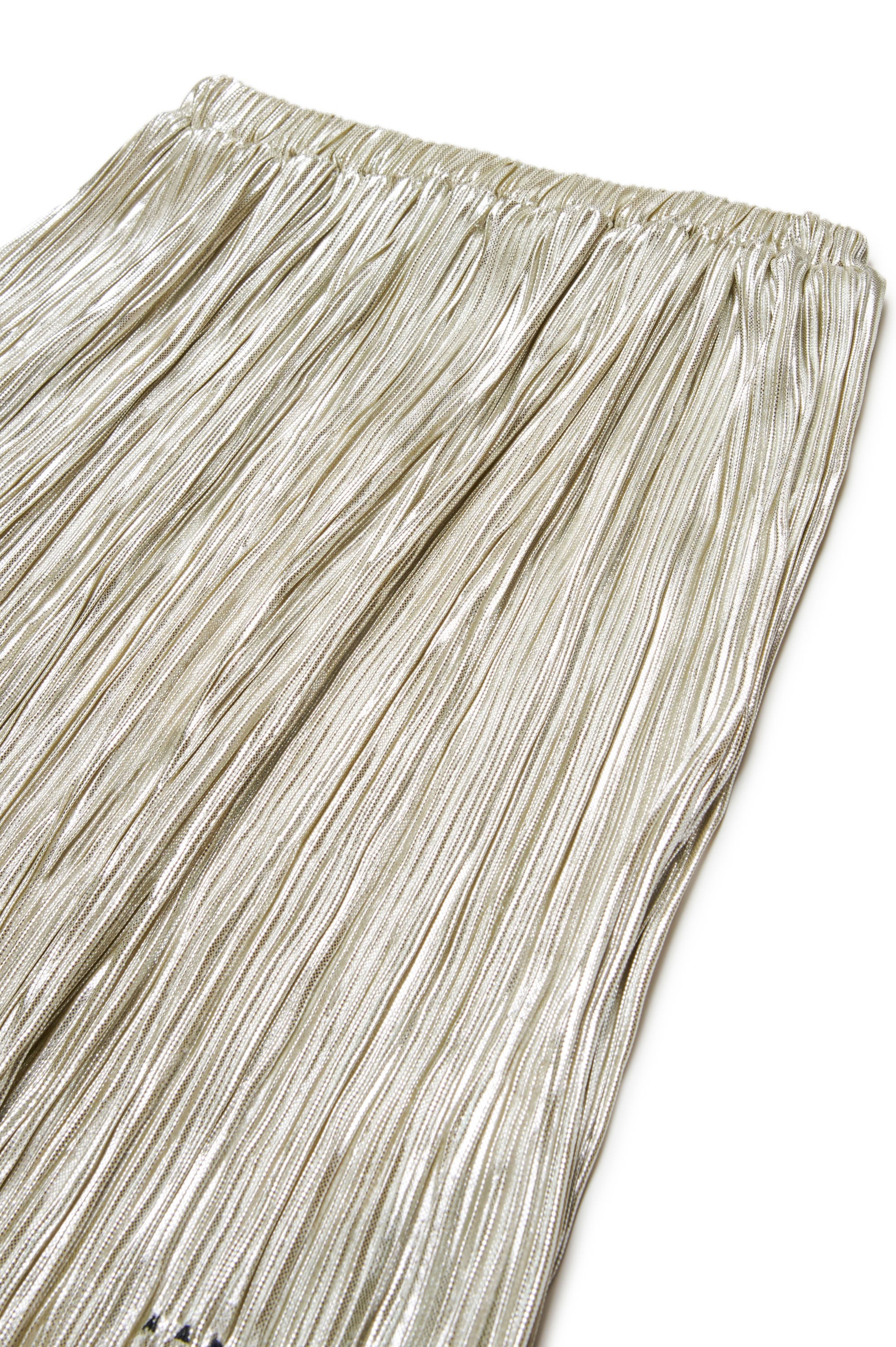 Iridescent pleated skirt - Gold