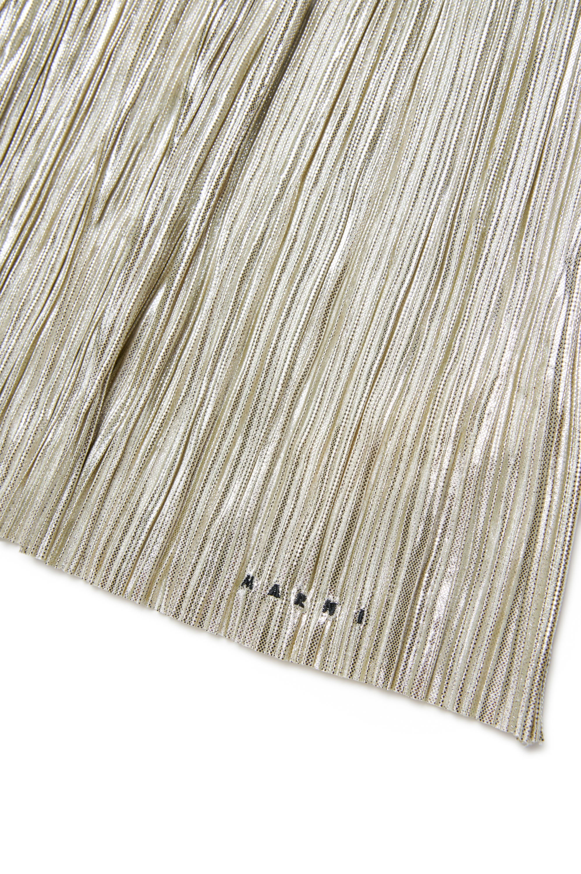 Iridescent pleated skirt - Gold