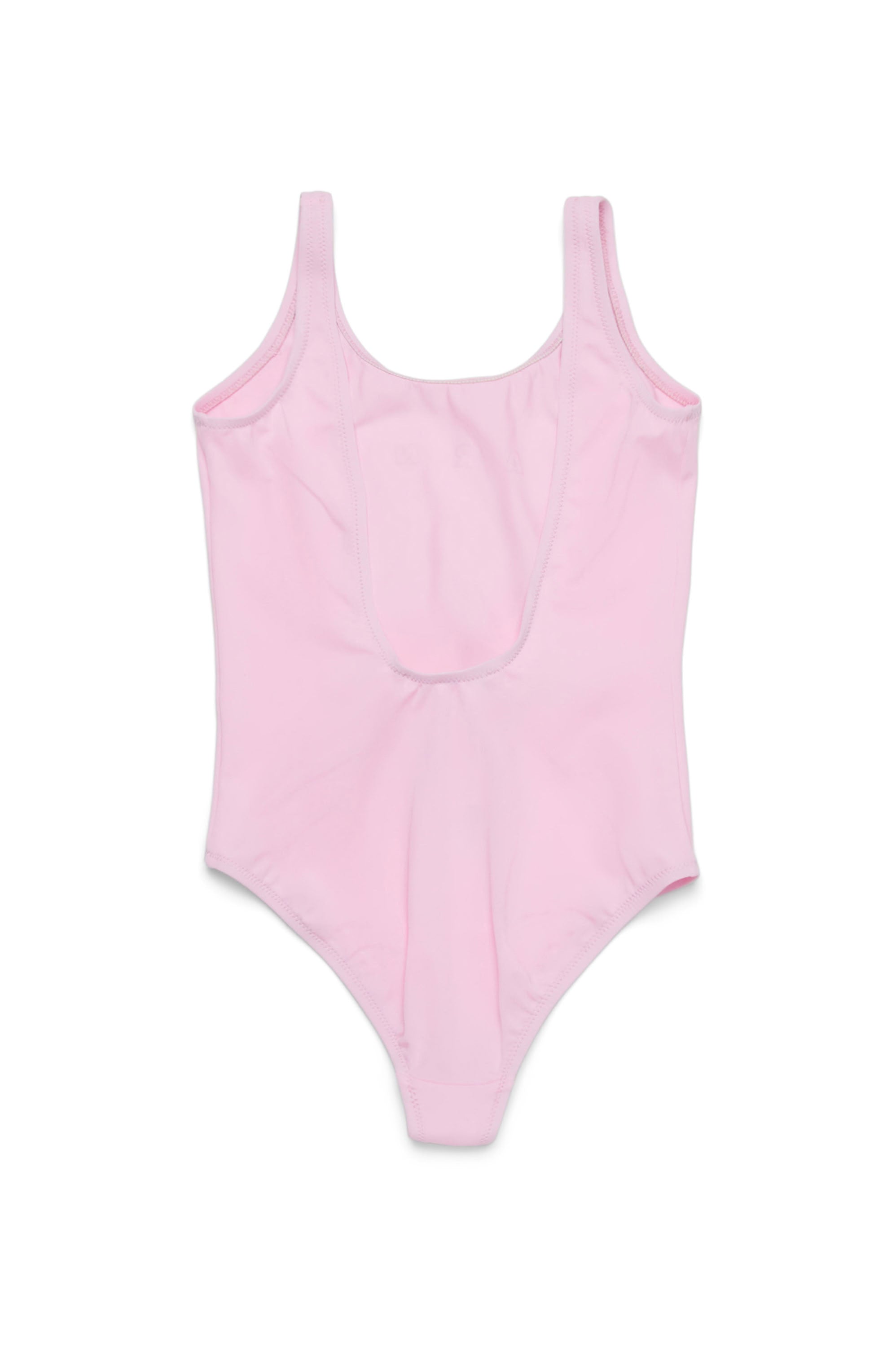One-piece swimming costume with logo - Soft Pink