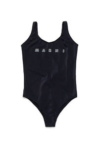Maillot une pièce avec logo - Black
