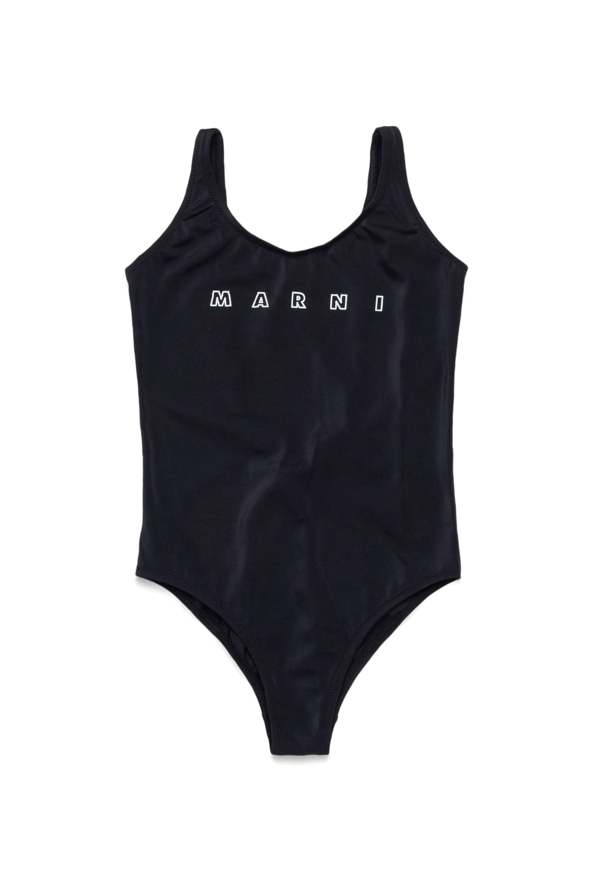 Maillot une pièce avec logo - Black