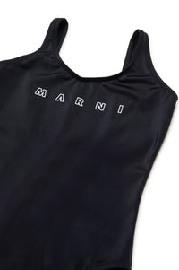 Maillot une pièce avec logo - Black