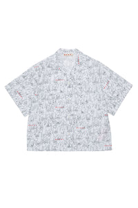 Chemise imprimée à manches courtes - White