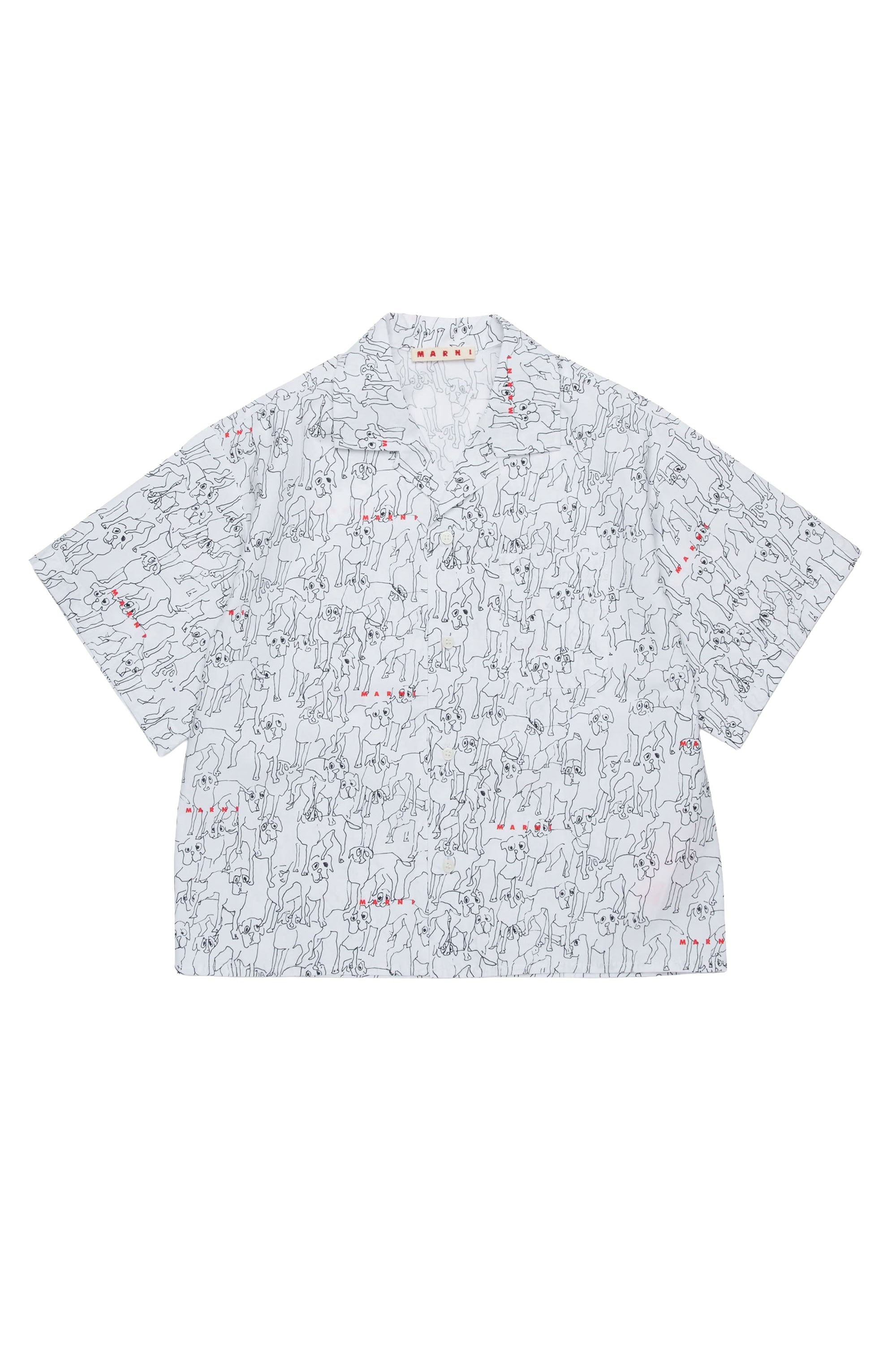 Chemise imprimée à manches courtes - White
