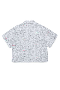 Chemise imprimée à manches courtes - White