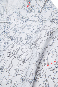 Chemise imprimée à manches courtes - White