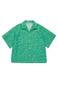 Chemise imprimée à manches courtes - New Bright Green