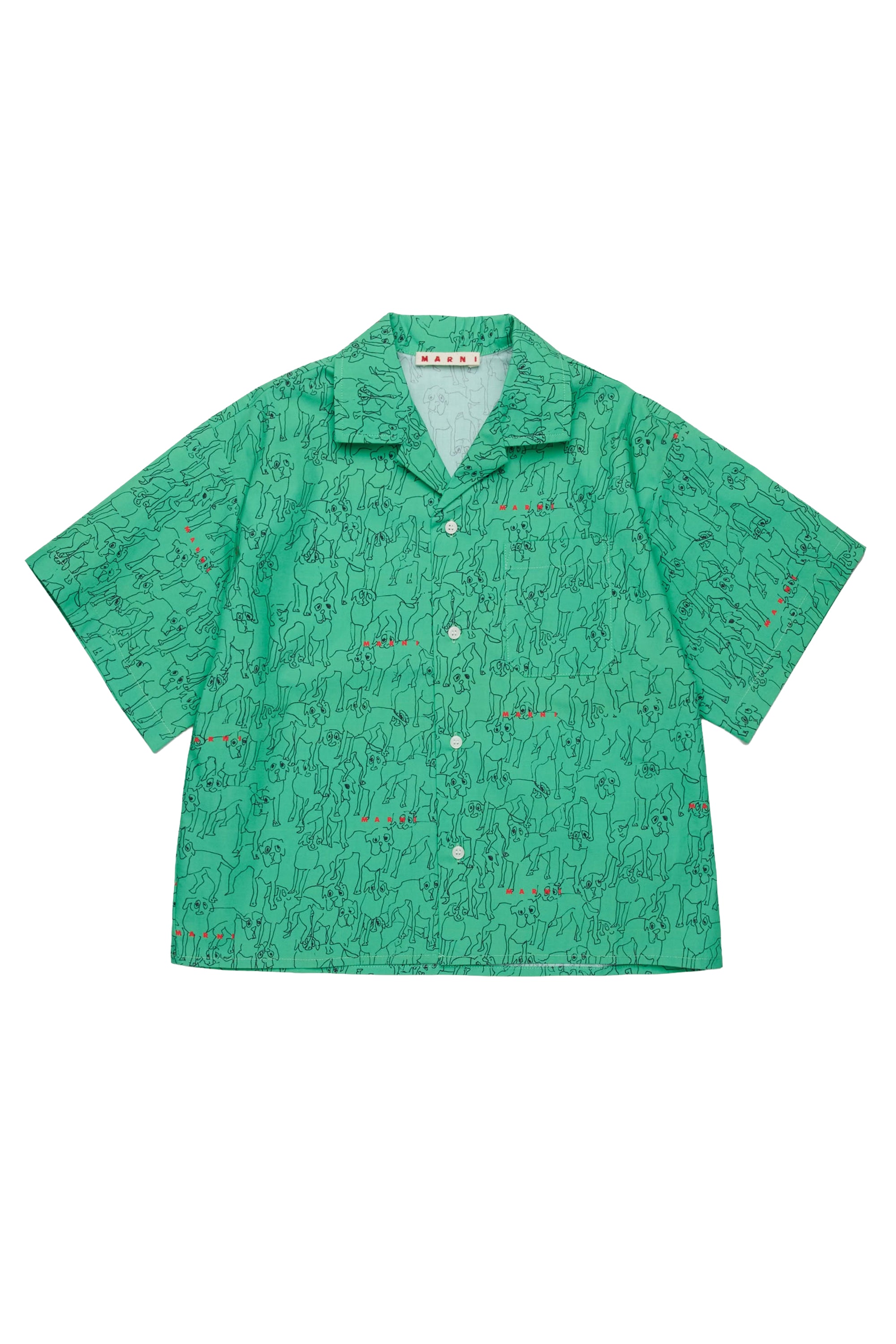 Chemise imprimée à manches courtes - New Bright Green