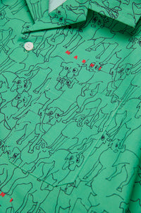 Chemise imprimée à manches courtes - New Bright Green