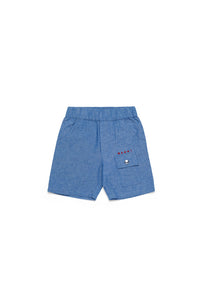 Short à taille élastiquée - Denim
