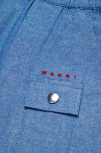 Short à taille élastiquée - Denim