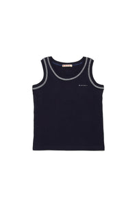 Logo sleeveless T-shirt - Blue Navy