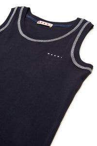 Logo sleeveless T-shirt - Blue Navy