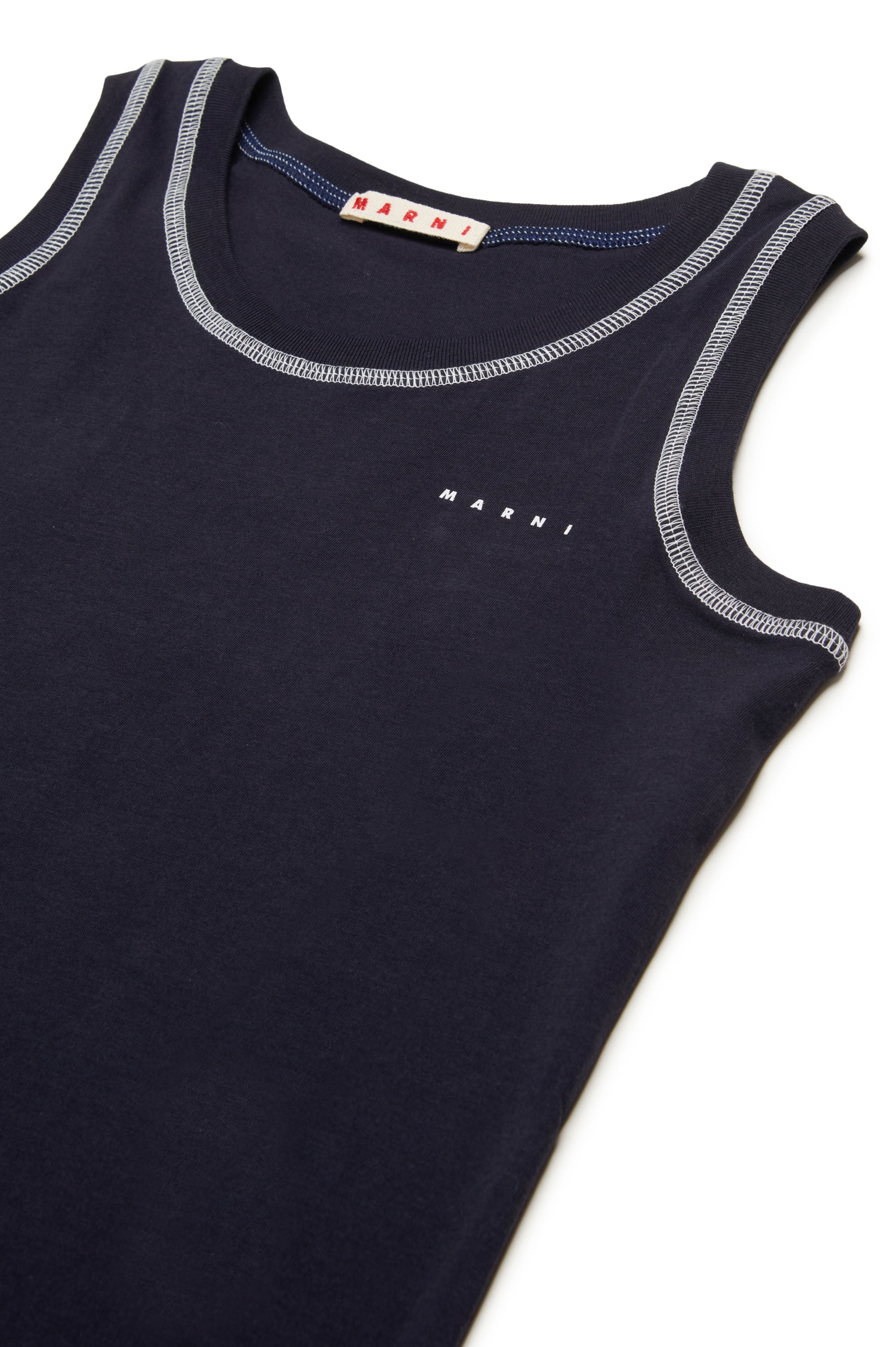 Logo sleeveless T-shirt - Blue Navy