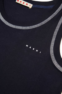 Logo sleeveless T-shirt - Blue Navy