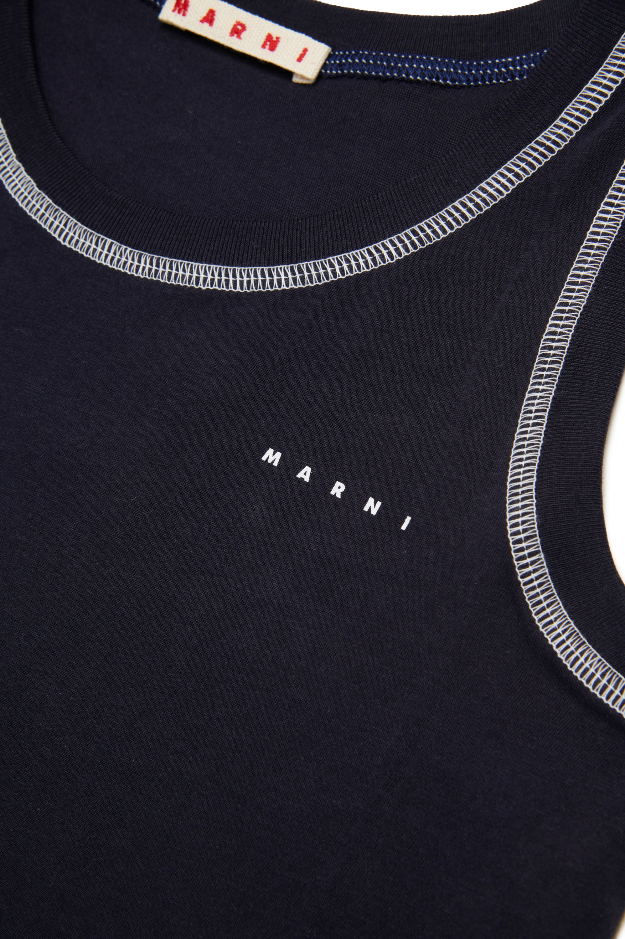 Logo sleeveless T-shirt - Blue Navy