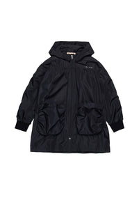 Windproof hooded jacket - Black