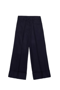 Pleated trousers - Blue Navy