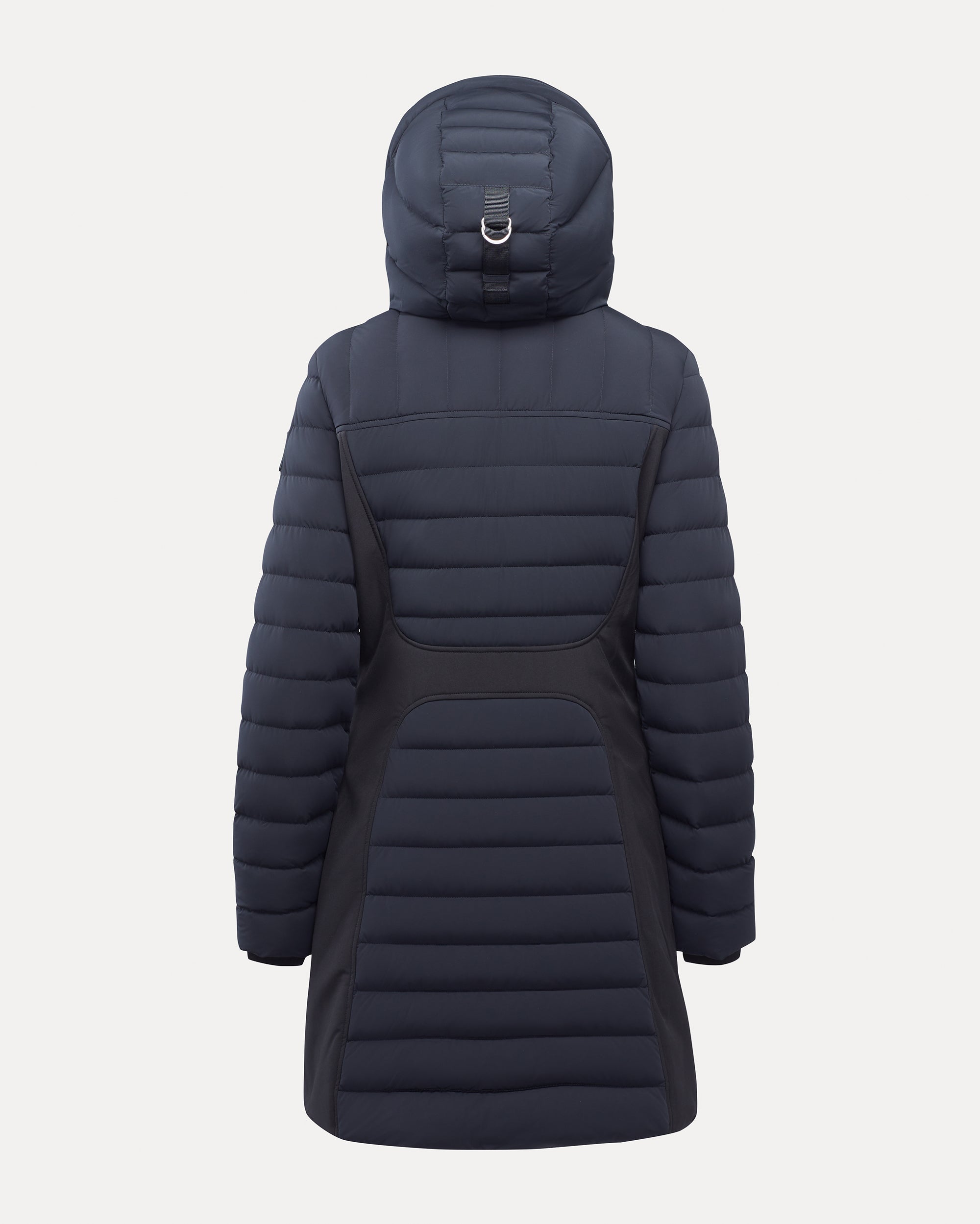 Noir Parka tissée pour Femme