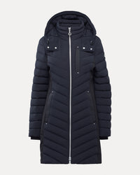 Noir Parka tissée pour Femme