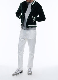 Bomber en velours Tour Eiffel - Vert Bouteille